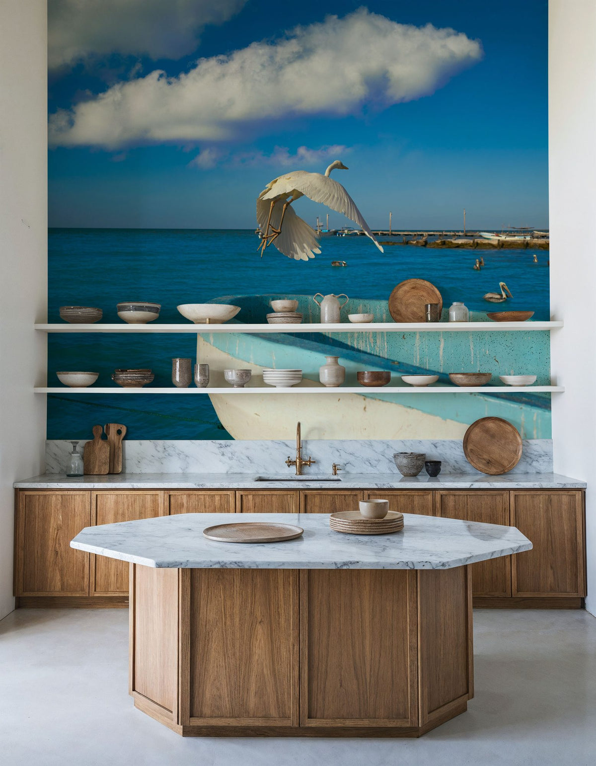 Ocean Freedom Mural Wallpaper - room preview 03