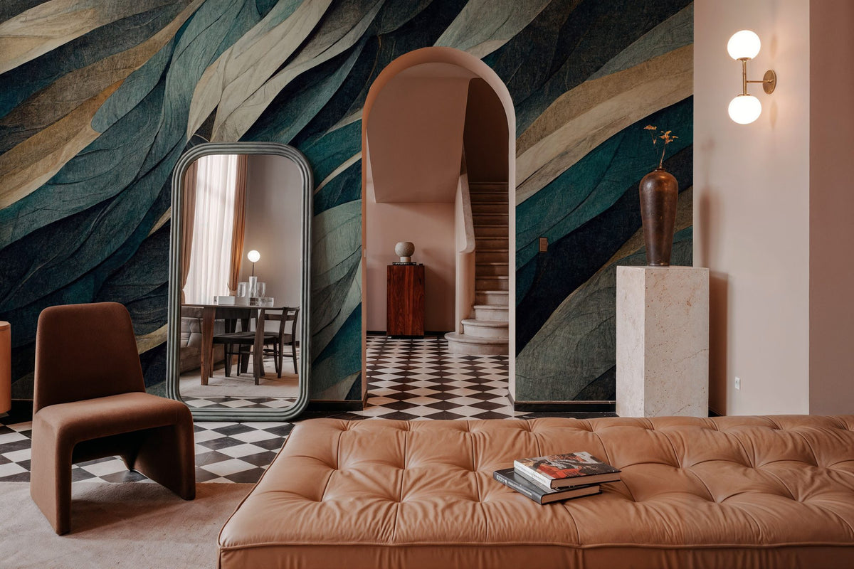 Aged Mountain Mural Wallpaper - room preview 03