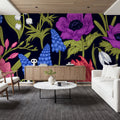 The Rabbits View Dark Mural Wallpaper - room preview 03