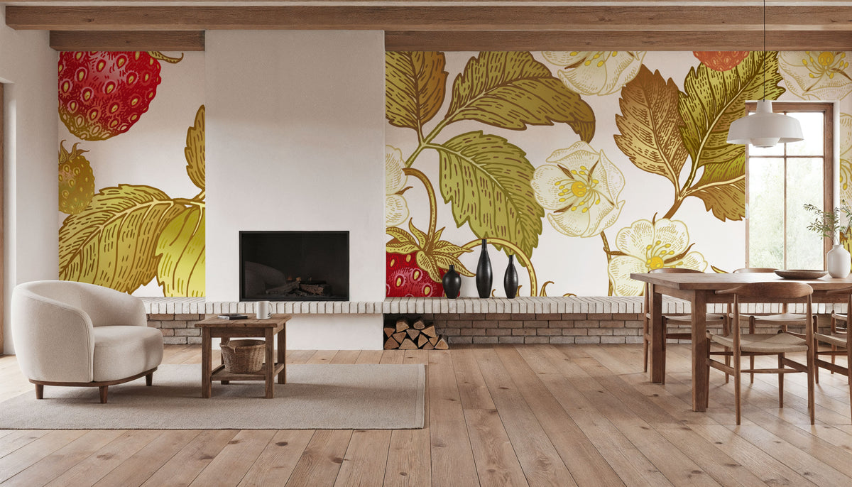 Strawberry Field Mural Wallpaper - room preview 03
