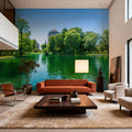 Boston Common Lake Mural Wallpaper - room preview 03