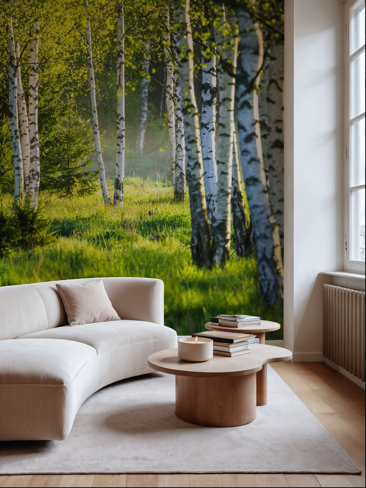 Young Birches Mural Wallpaper - room preview 03