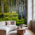 Young Birches Mural Wallpaper - room preview 03