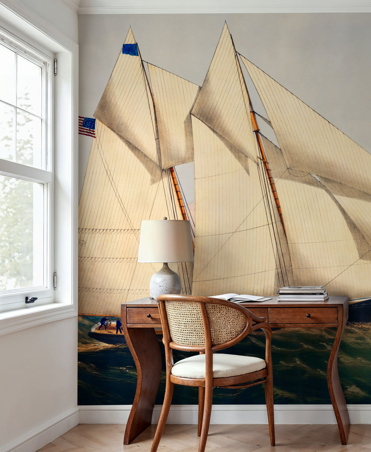 The Yacht Henrietta Mural Wallpaper - room preview 03