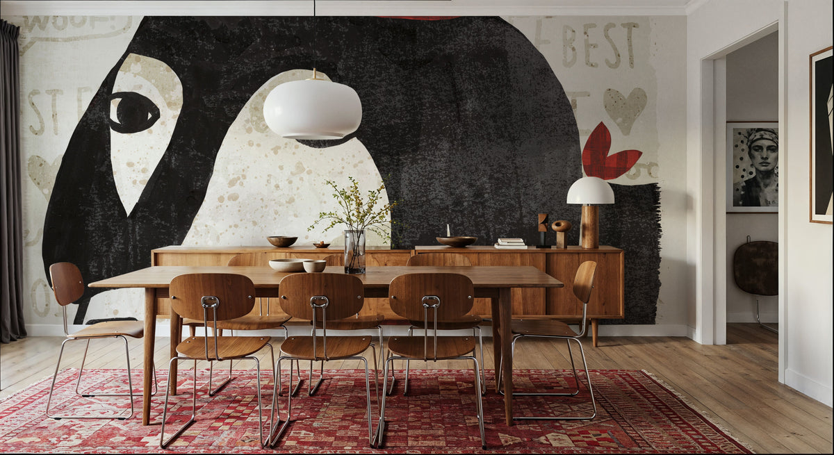 Puppy Love IV Mural Wallpaper - room preview 03