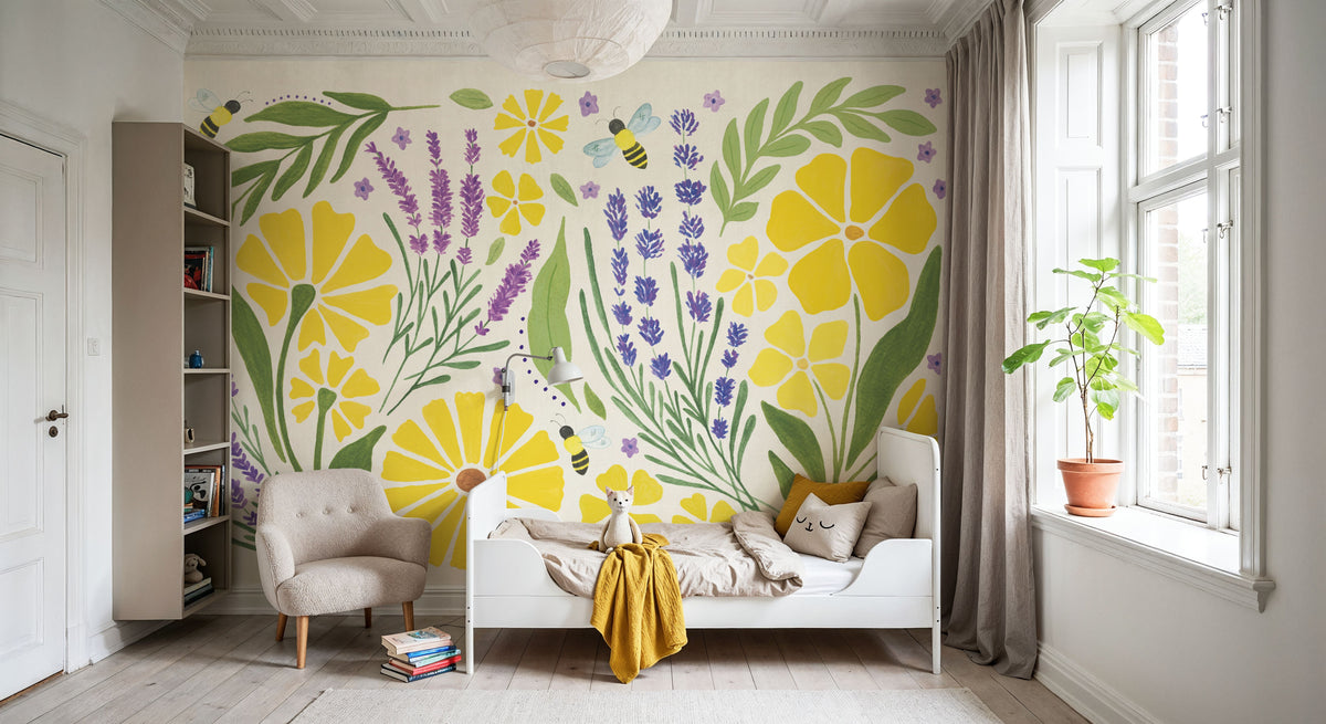 Lavender Garden I Mural Wallpaper - room preview 03