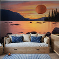 Cascade Mountains Sunset Mural Wallpaper - room preview 03