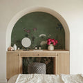 Meadow Finds Green Mural Wallpaper - room preview 03