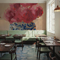Peonies in Chinoiserie Vase Mural Wallpaper - room preview 03