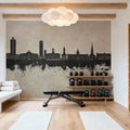 Karlsruhe Germany Skyline Concrete Mural Wallpaper - room preview 03