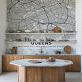 Map of Queens Mural Wallpaper - room preview 03