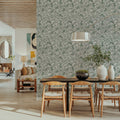 Negative Leaf, Sage Mural Wallpaper - room preview 03