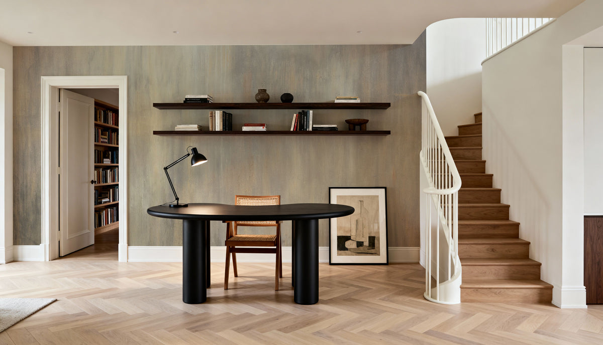 Concrete Surface, Beige Mural Wallpaper - room preview 03