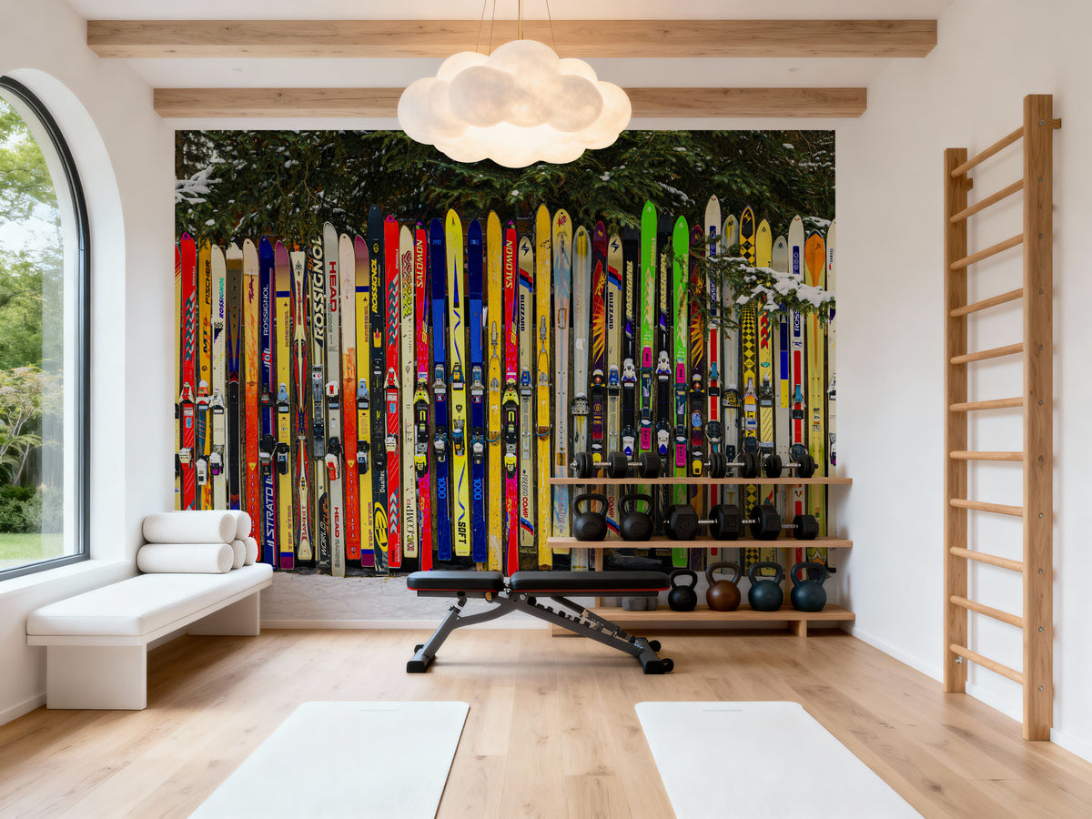 Ski Memories Mural Wallpaper - room preview 03