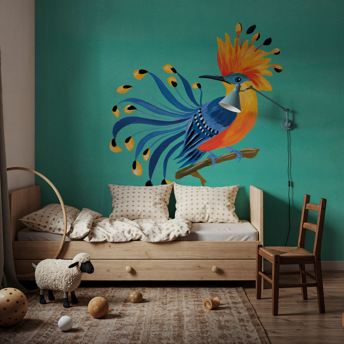 Birds of Paradise IV Mural Wallpaper - room preview 03