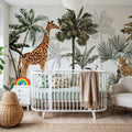 The Giraffes Paradise Mural Wallpaper - room preview 03