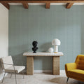 Faux Cloth Texture, Seafoam Mural Wallpaper - room preview 03