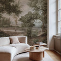 Riverbank Oak Landscape, Olive Mural Wallpaper - room preview 03