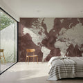 World Map Cities - Hikmat Mural Wallpaper - room preview 03