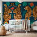 Jungle Tigers Mural Wallpaper - room preview 03