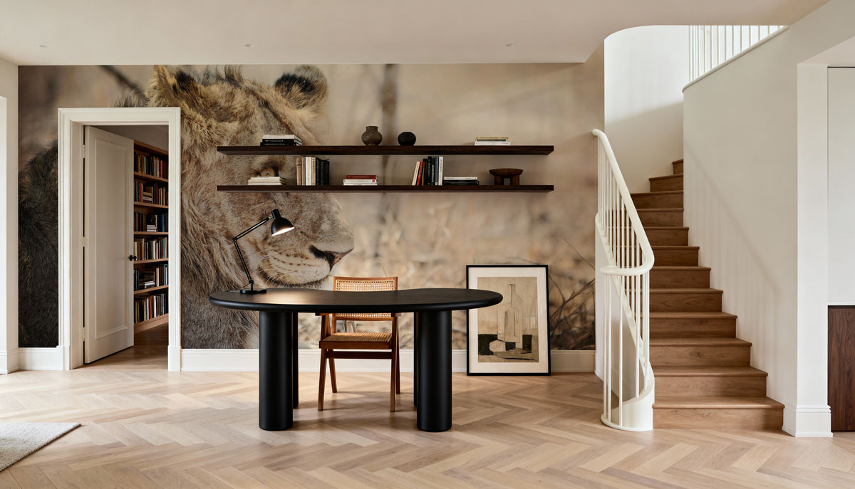 Young Lion Mural Wallpaper - room preview 03