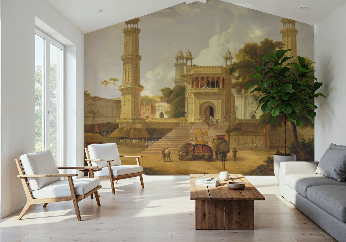 Indian Temple, Said to Be the Mosque of Abo-ul-Nabi, Mural Wallpaper - room preview 03