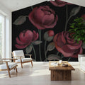 Burgundy Bloom II Mural Wallpaper - room preview 03
