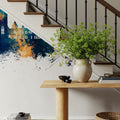 Perth Scotland Skyline Blue & Bronze Mural Wallpaper - room preview 03