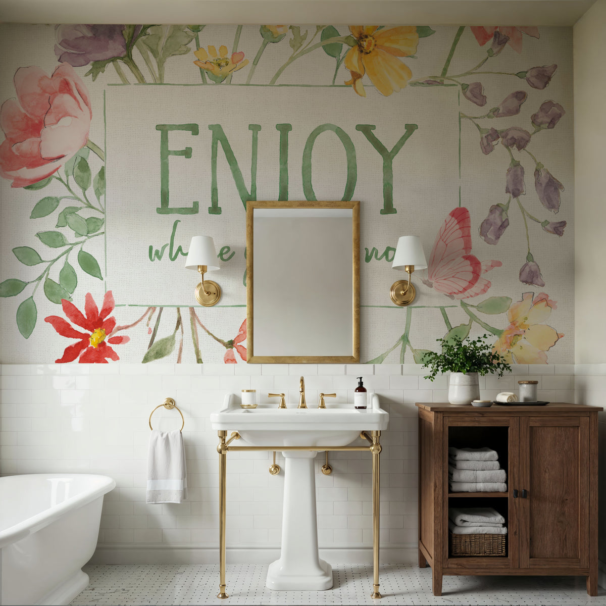 Soft Meadow XII Mural Wallpaper - room preview 03