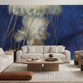 Treasures From the Sea Indigo II Mural Wallpaper - room preview 03