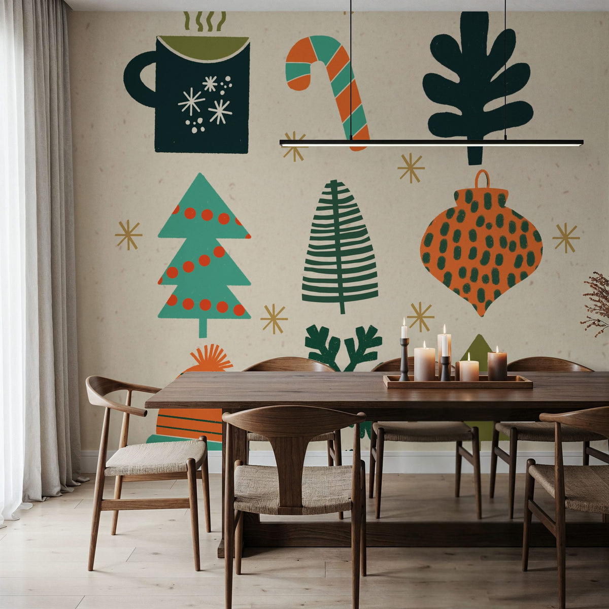 Winter Cheer I Mural Wallpaper - room preview 03