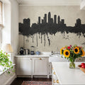 Tampa Florida Skyline Concrete Mural Wallpaper - room preview 03