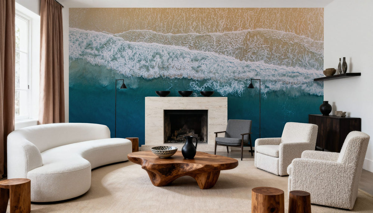 Ocean Swells Mural Wallpaper - room preview 03