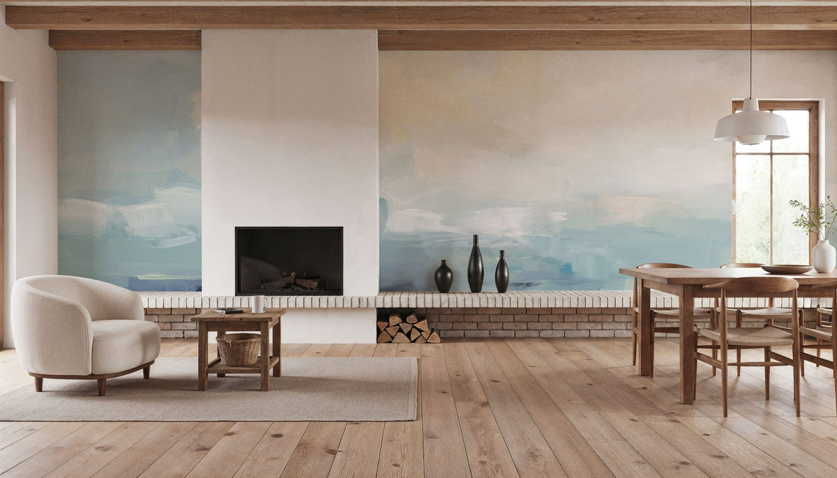 Cloudy Water Mural Wallpaper - room preview 03