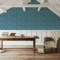 Seaside Fish Dark Blue Mural Wallpaper - room preview 03