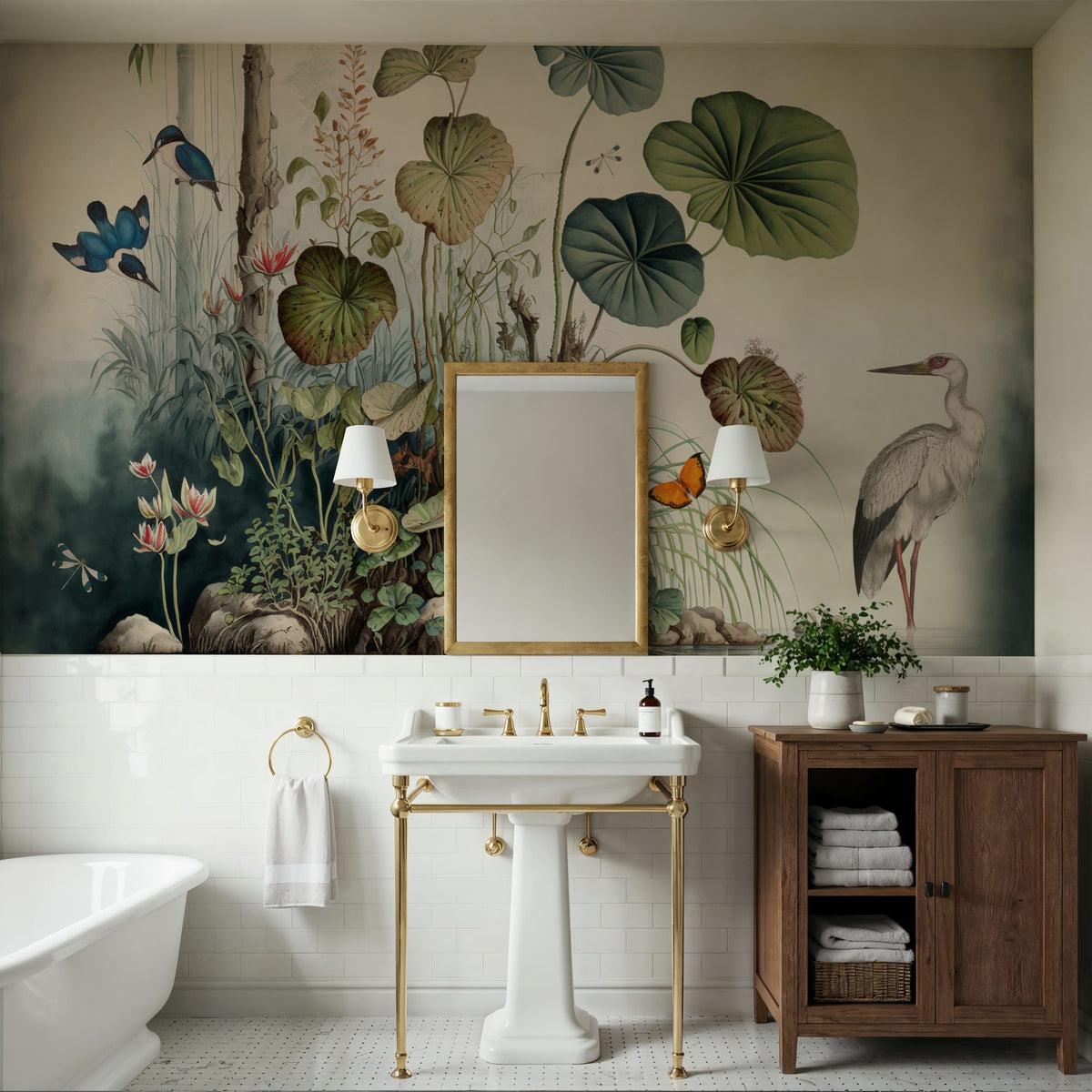 Jungle Still Life Mural Wallpaper - room preview 03