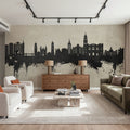 Málaga Spain Skyline Concrete Mural Wallpaper - room preview 03