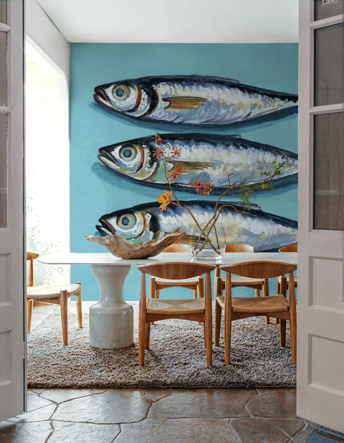 Three Little Fishies Mural Wallpaper - room preview 03