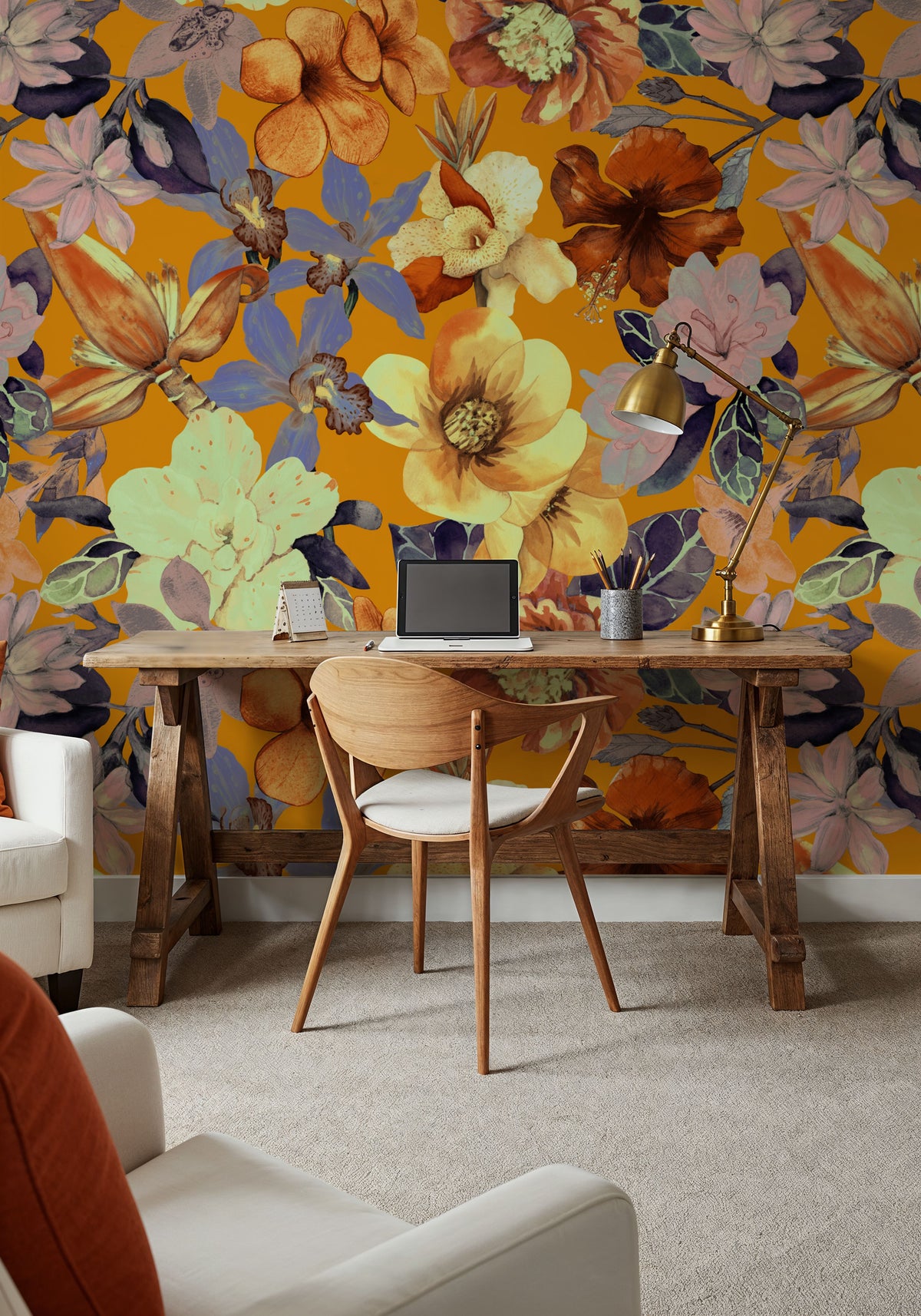 Tropical Bloom Mural Wallpaper - room preview 03
