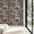 Wildflower Meadow, Dark Mural Wallpaper - room preview 03