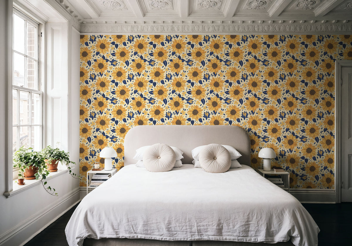 Sunflowers of Provence Mural Wallpaper - room preview 03