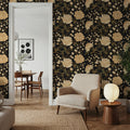Vintage Peonies Pattern Mural Wallpaper - room preview 03