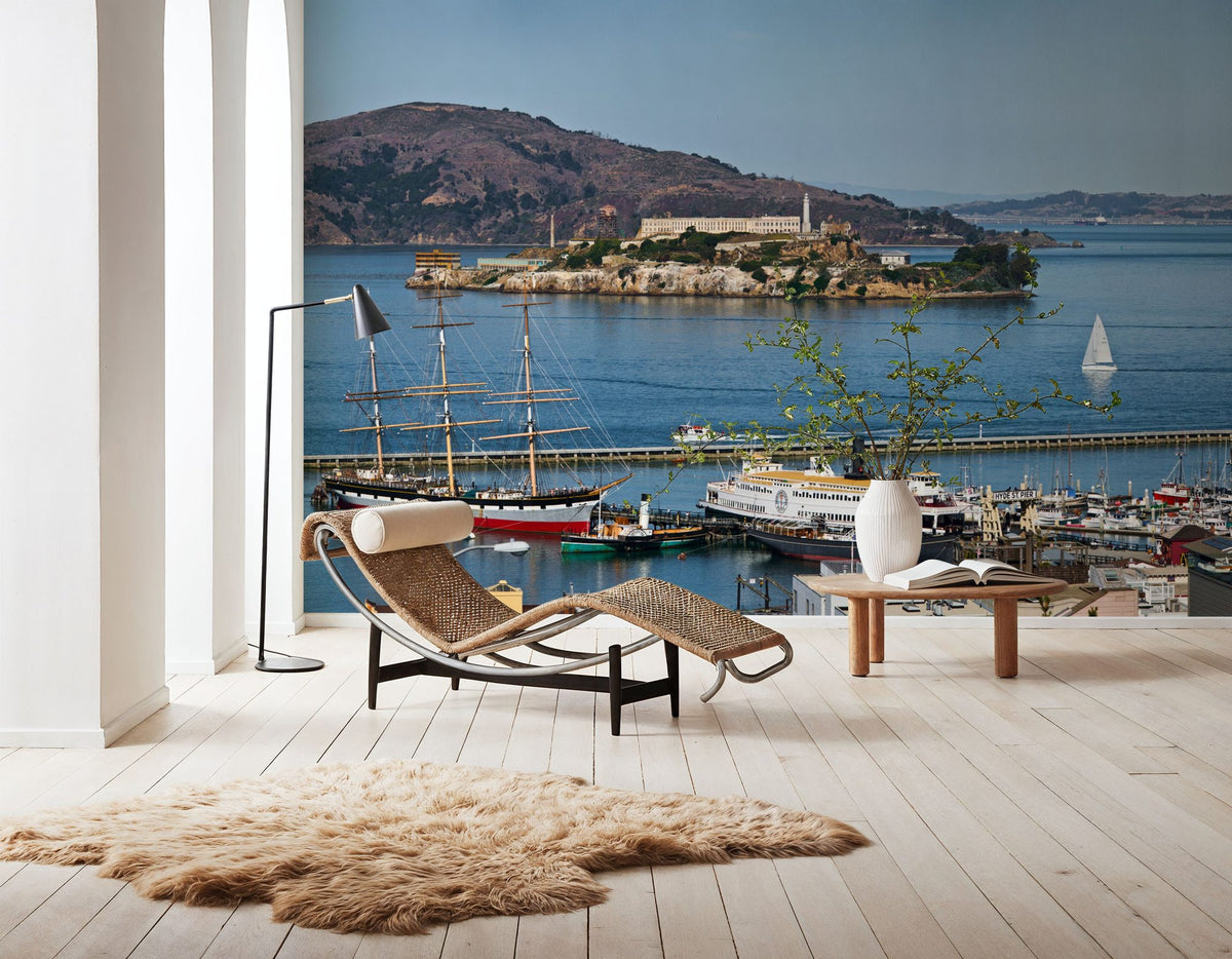Sitting on the Dock of the Bay Mural Wallpaper - room preview 03