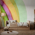 Watercolor Rainbow Mural Wallpaper - room preview 03