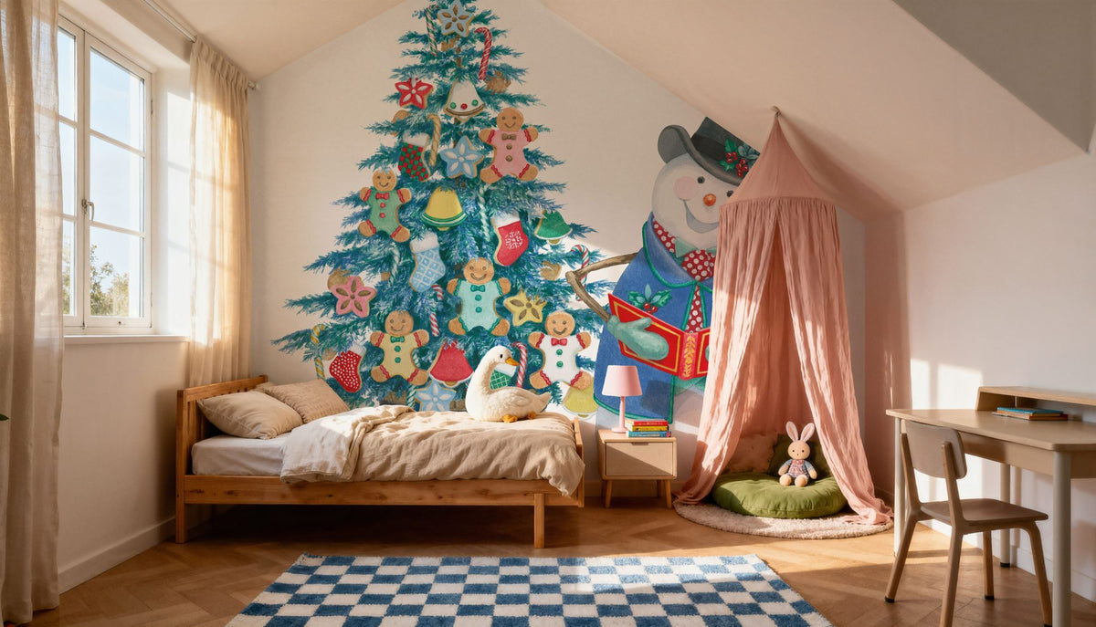 Main Street Christmas IX Mural Wallpaper - room preview 03
