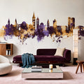 Zadar Croatia Skyline Purple & Gold Mural Wallpaper - room preview 03