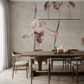 Light Purple Dancing Orchid Panel I Mural Wallpaper - room preview 03