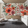 Festive Blooms I Mural Wallpaper - room preview 03