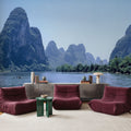 Emerald Karst Valley Mural Wallpaper - room preview 03