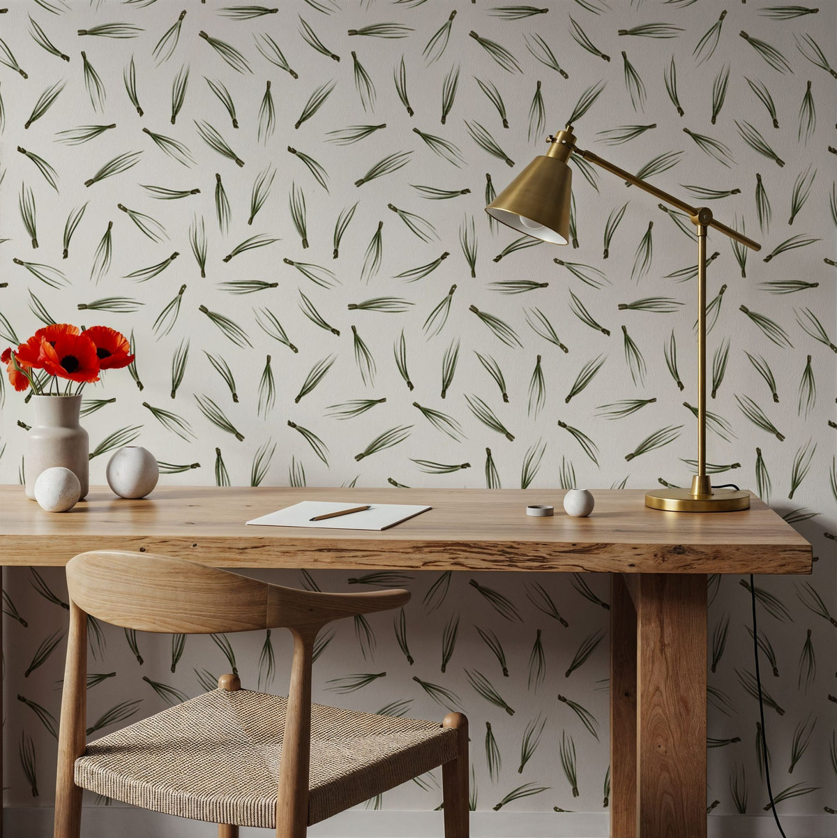 Pine Needles Mural Wallpaper - room preview 03